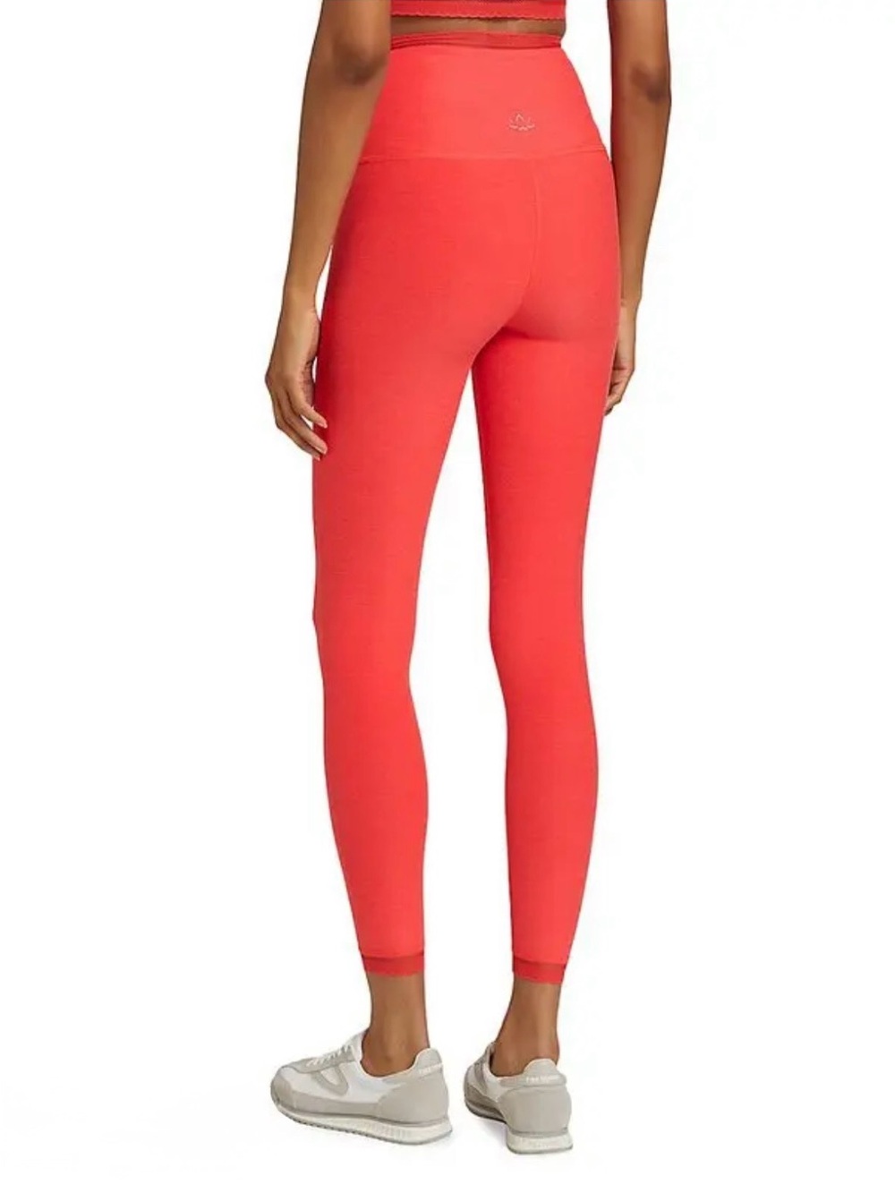 NWOT Beyond Yoga Allure Spacedye Lace Trim Leggings. Red Ash Heather. Size M - Picture 2 of 11
